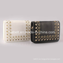 Bolso Mujer Remachado y Anillo Dorado Decorado